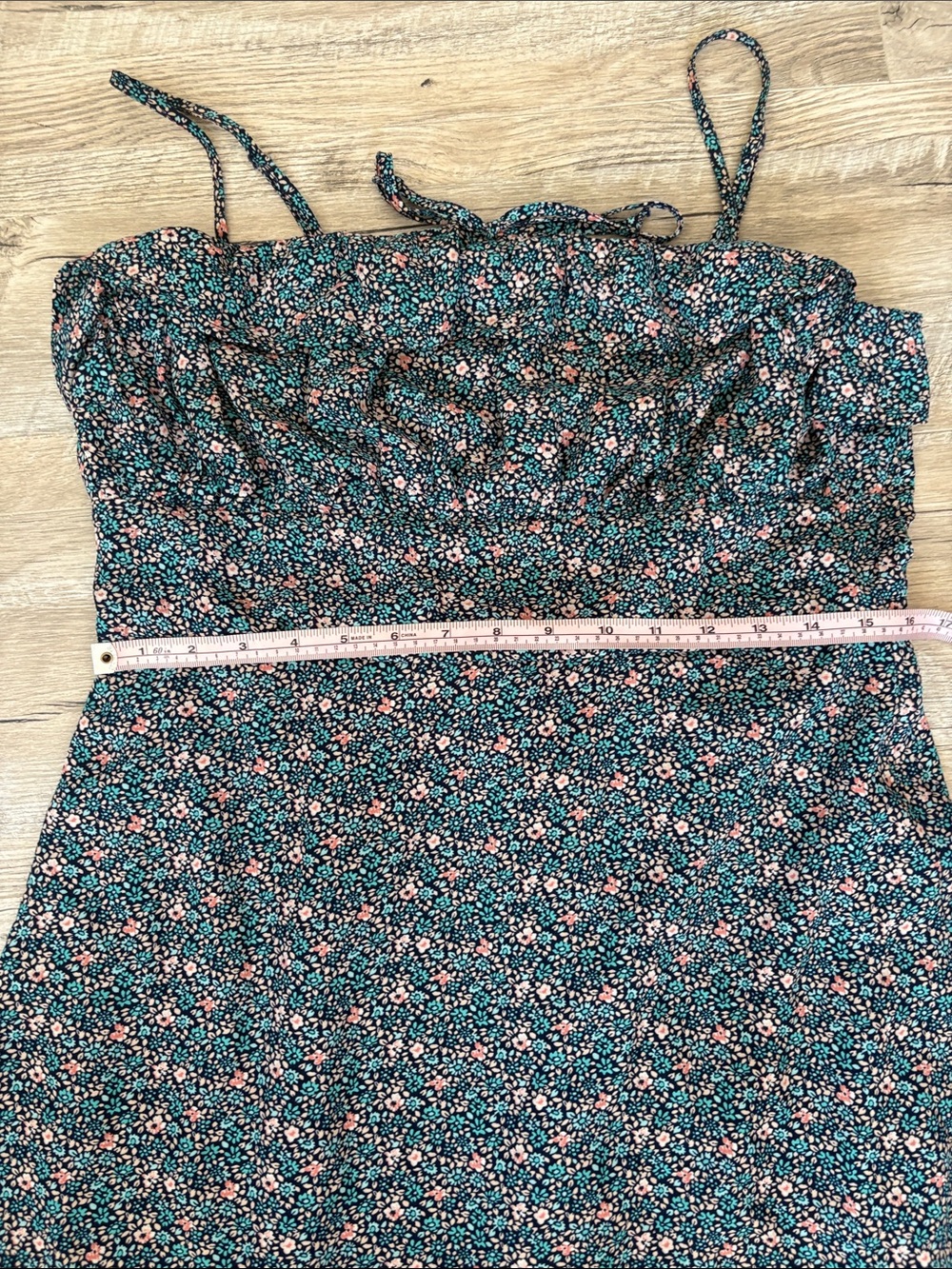 Trixxi Y2K Navy and Pink Floral Midi Sundress - Picture 8 of 11